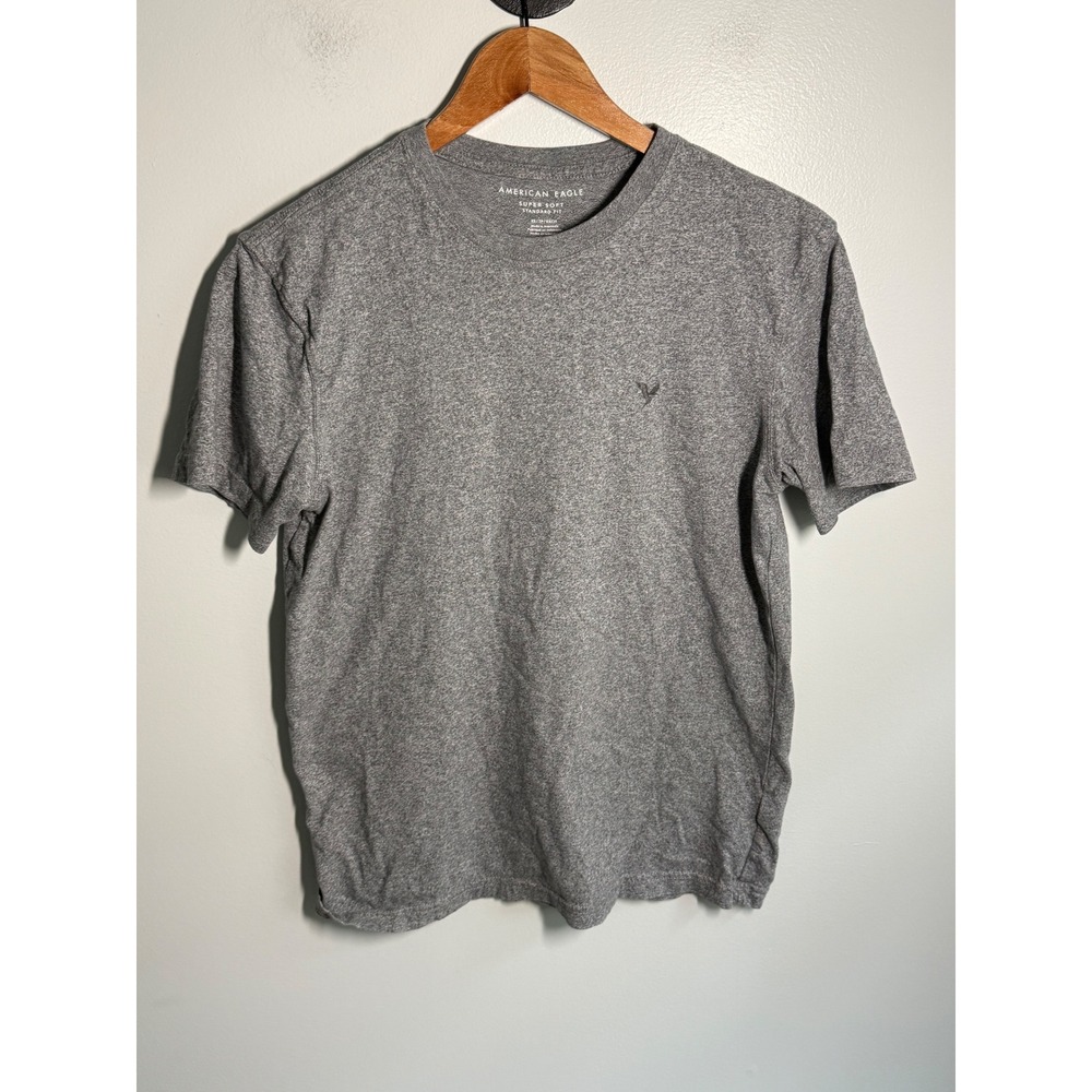 American Eagle Mens Super Soft Standard Fit T-Shirt Heather Grey XS Short Sleeve